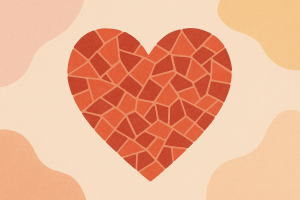 Cœur mosaïque créatif