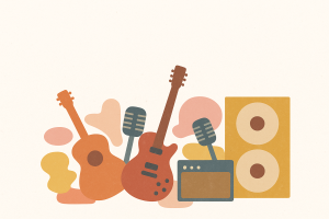 Instruments musicaux rétro