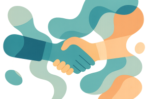 Poignée de main abstraite