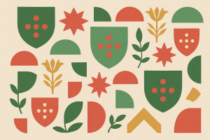 Motifs héraldiques colorés