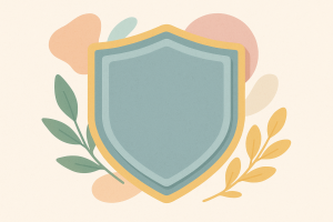 Blason doré minimaliste