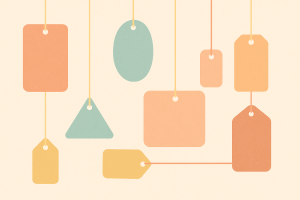 Étiquettes suspendues