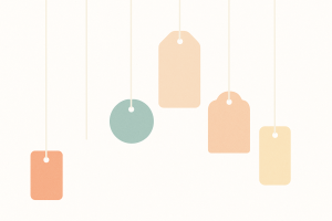 Étiquettes suspendues