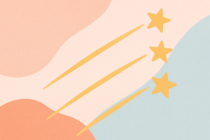 Étoiles filantes dorées