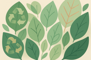 Feuilles recyclage vert