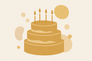 Gâteau d'anniversaire minimaliste