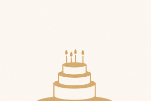 Gâteau d'anniversaire minimaliste