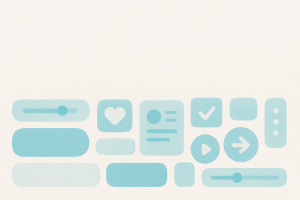 Icônes numériques bleues