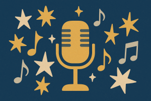 Microphone rétro musical