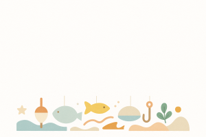 Illustration pêche minimaliste