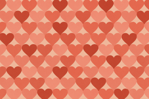 Motif cœurs rouges