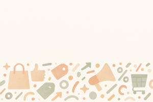 Icônes commerce pastel