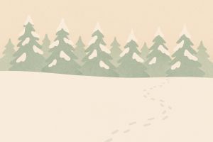 Forêt hivernale minimaliste