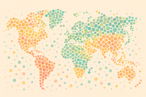 Carte du monde colorée