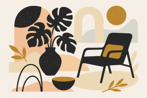 Objets décoratifs minimalistes