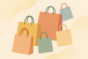 Sacs shopping colorés