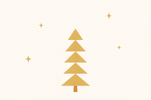 Sapin géométrique doré