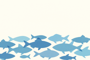 Banc de poissons bleus