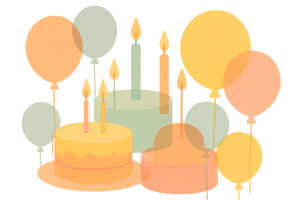 Anniversaire festif pastel
