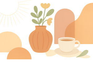 Soleil abstrait doré