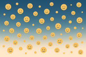 Motif sourires dégradé