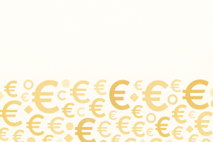 Symboles euro dorés