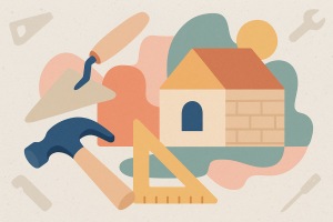 Icônes chantier minimalistes