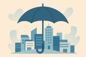 Ville sous parapluie