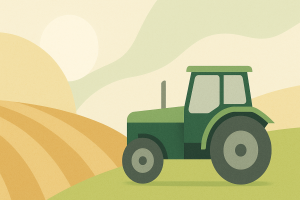 Tracteur agricole stylisé