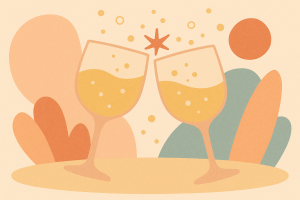 Toast festif minimaliste