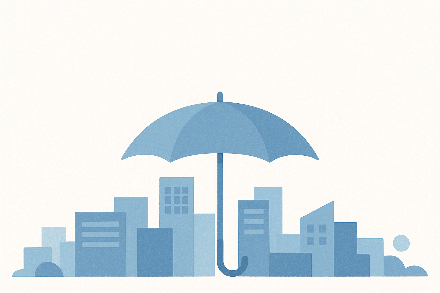 Ville sous parapluie