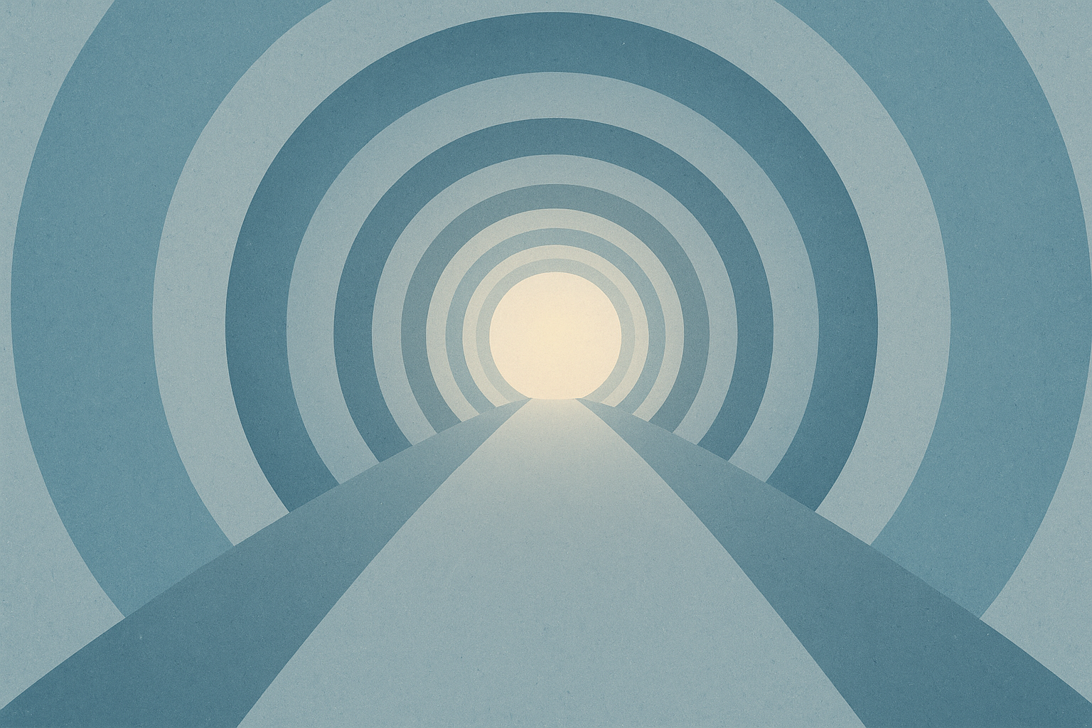 Tunnel abstrait bleu